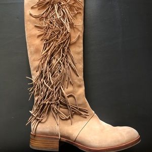 Sam Edelman Tall Josephine Fringe Boots 8 Women